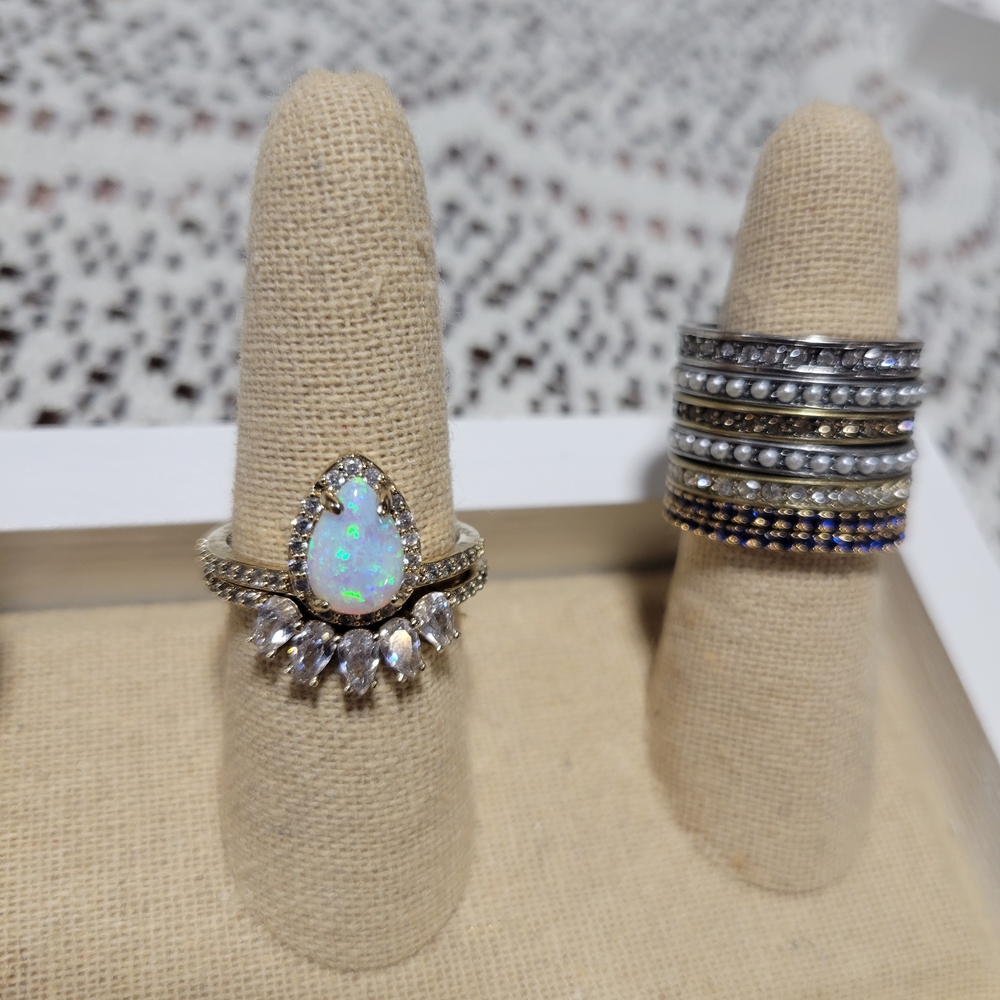 Chloe + Isabel Opal and Crystal Ring Set